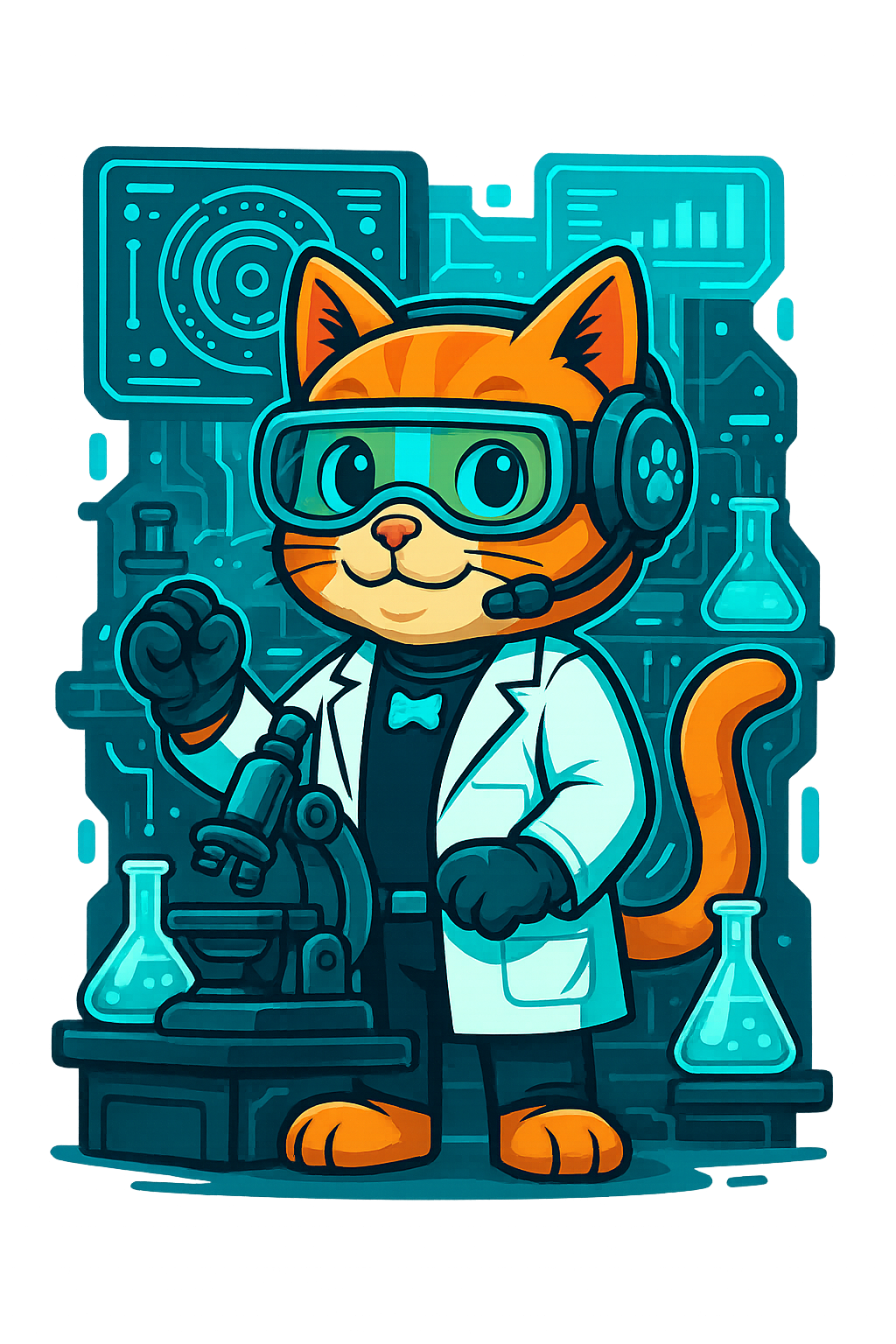 Futuristic lab illustration